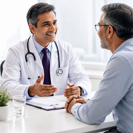 Doctor consulting a patient