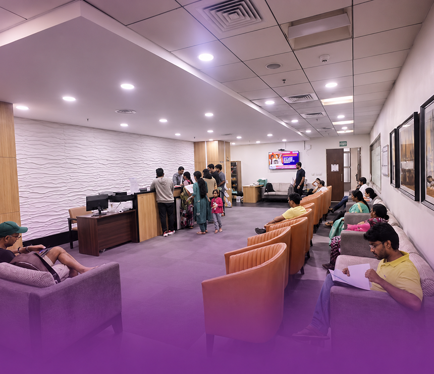 Thoughtfully crafted lounge for a seamless and serene health check experience!